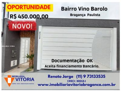 Casa para Venda, em Bragança Paulista, bairro VINO BAROLO, 3 dormitórios, 2 banheiros, 1 suíte, 2 vagas